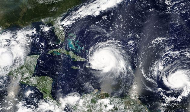 Climate change blog An aerial image of hurricane cloud fomations